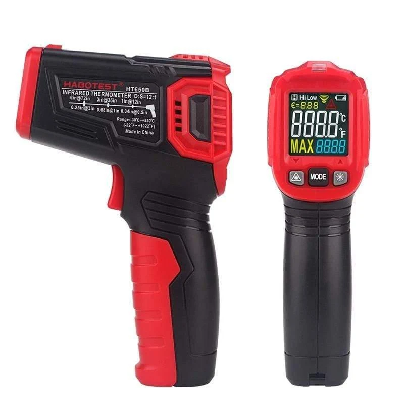 Habotest HT650B Temperaturmesser Laser Infrarot Digital Termometer Outdoor Meteo Station