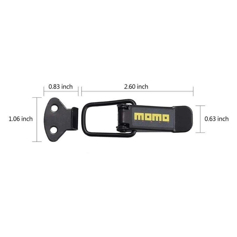 2PCS Sicherheitshaken-Verschluss-Clip-Kit Auto-Schnellverschluss-Stoßfänger-Schnallen-Verschluss Kofferraum vorne hinten Stoßfänger-Luke-Schnallen-Verschluss