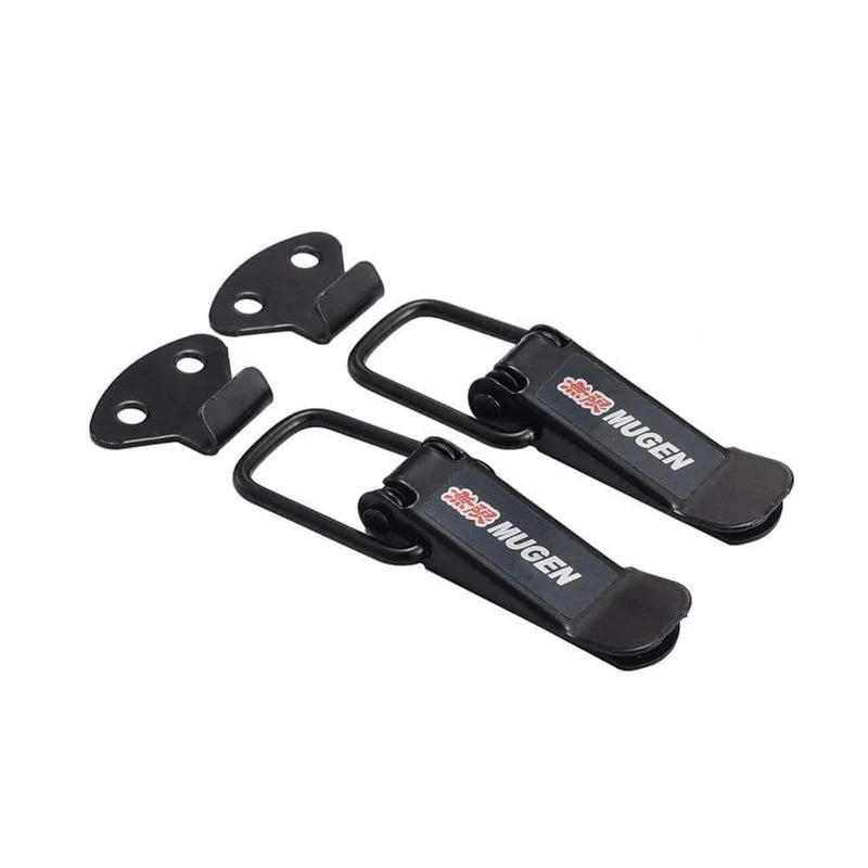 2PCS Sicherheitshaken-Verschluss-Clip-Kit Auto-Schnellverschluss-Stoßfänger-Schnallen-Verschluss Kofferraum vorne hinten Stoßfänger-Luke-Schnallen-Verschluss