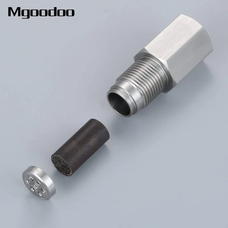 M18x1.5 CEL Eliminator Check Motorlichtadapter Echter Mini-Katalysator O2 Sauerstoffsensor Edelstahl Autozubehör