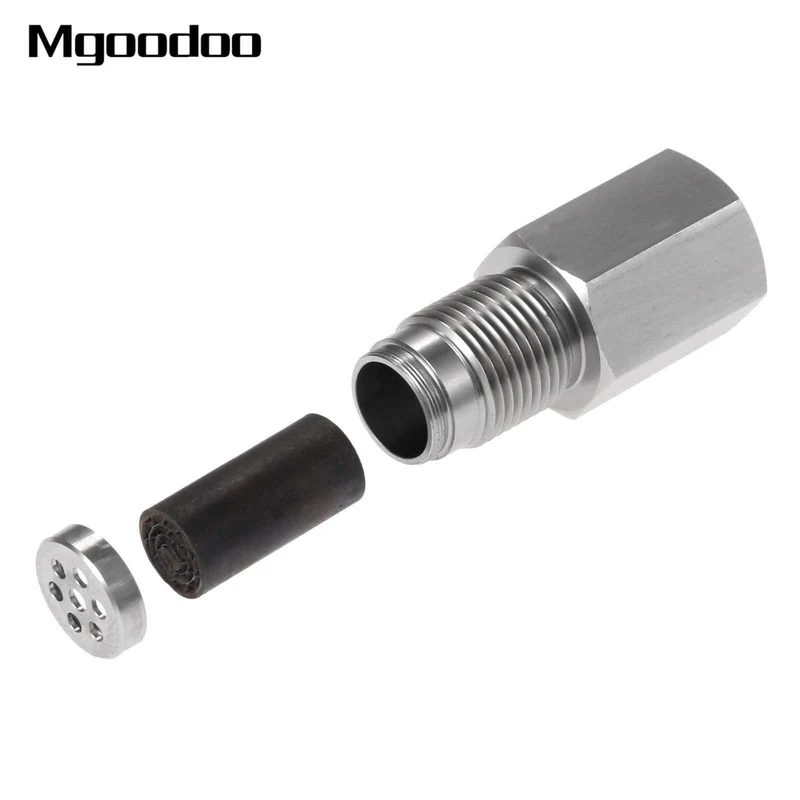 M18x1.5 CEL Eliminator Check Motorlichtadapter Echter Mini-Katalysator O2 Sauerstoffsensor Edelstahl Autozubehör