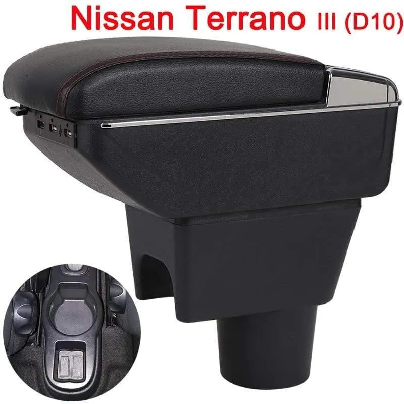 Nissan Terrano 3 Armlehnenbox Universal Auto BRV Mittelkonsole Caja Modifikation Zubehör doppelt mit USB angehoben