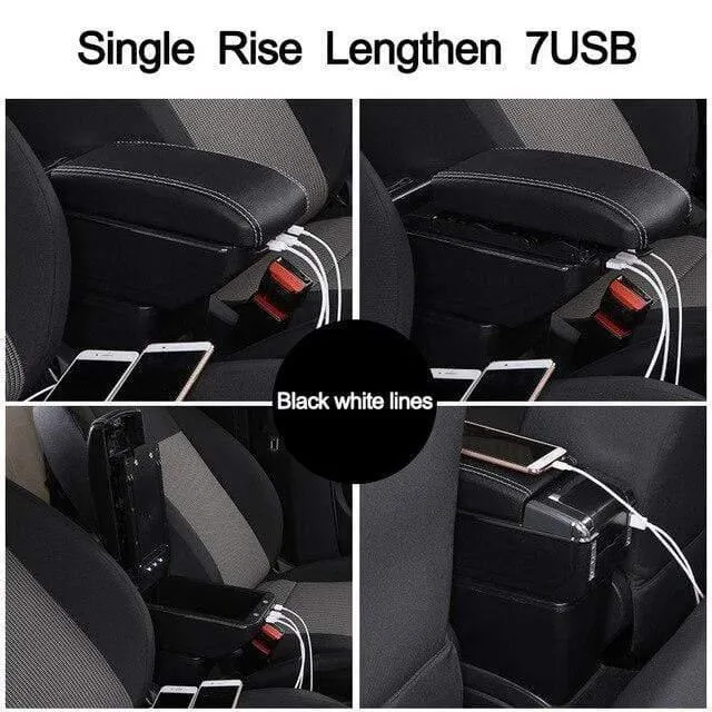 Nissan Terrano 3 Armlehnenbox Universal Auto BRV Mittelkonsole Caja Modifikation Zubehör doppelt mit USB angehoben