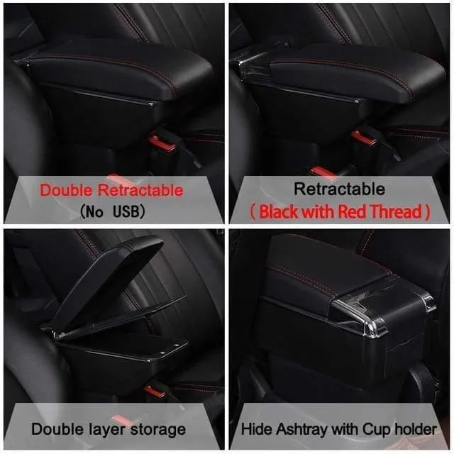 Nissan Terrano 3 Armlehnenbox Universal Auto BRV Mittelkonsole Caja Modifikation Zubehör doppelt mit USB angehoben