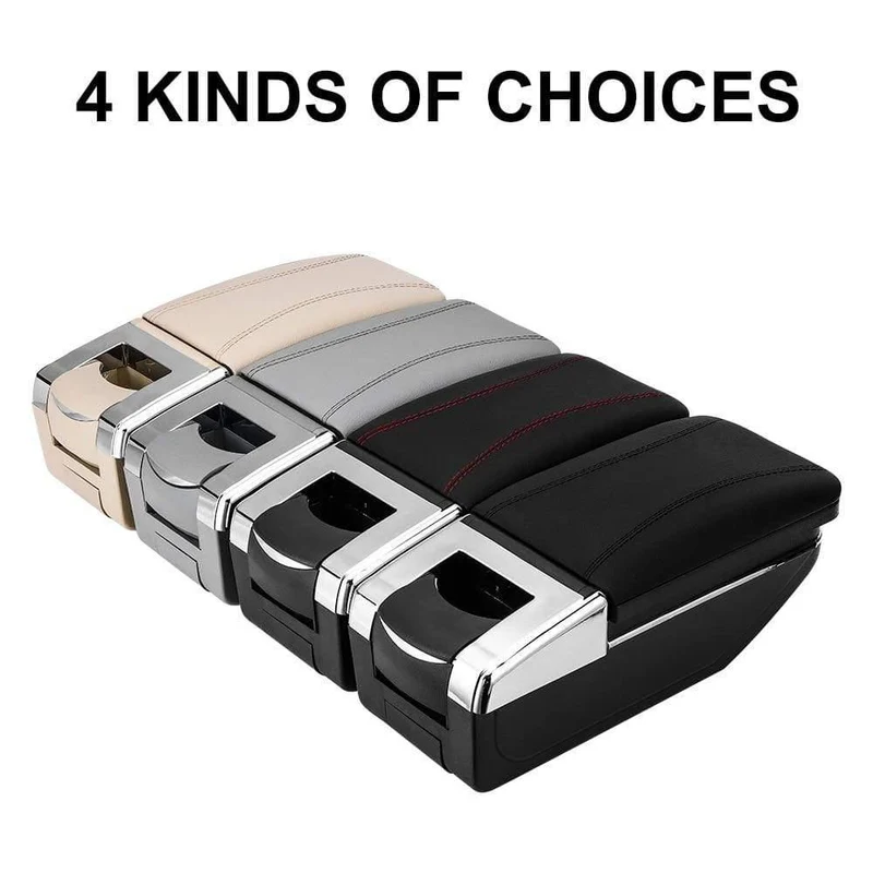 Armlehnenbox für Kia Rio 3 2011–2016, PU-Leder, zentraler Behälter, Aufbewahrungsbox, Auto-Styling-Zubehör
