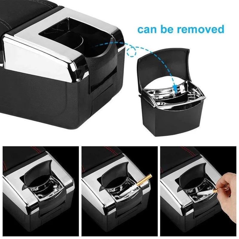 Armlehnenbox für Kia Rio 3 2011–2016, PU-Leder, zentraler Behälter, Aufbewahrungsbox, Auto-Styling-Zubehör