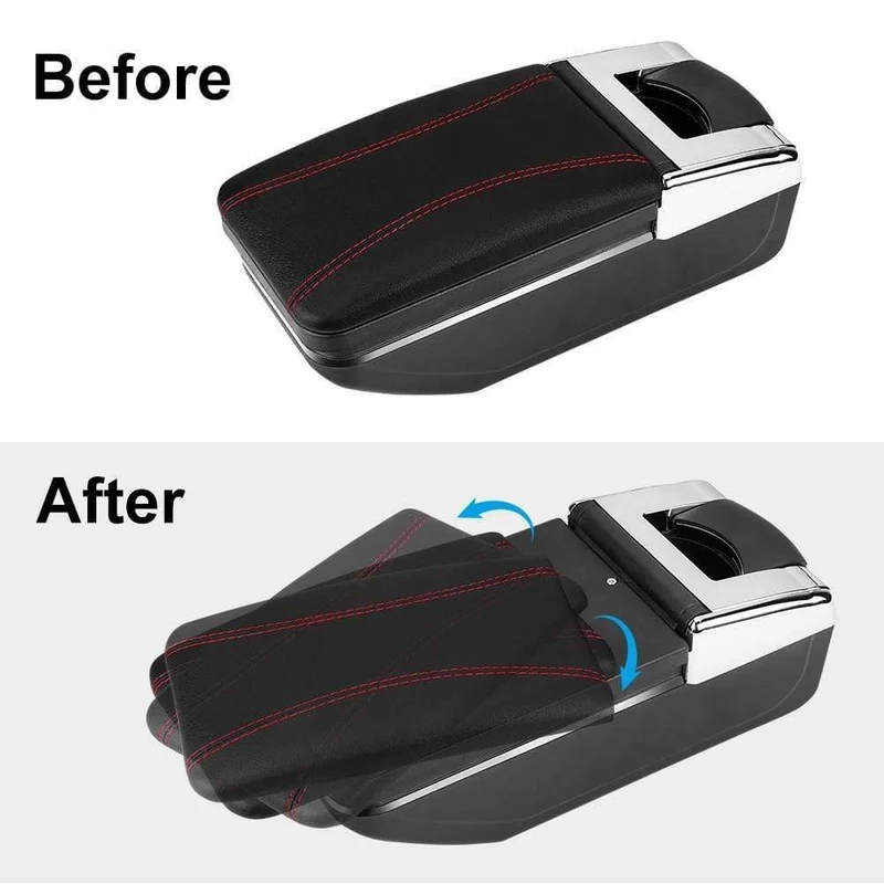 Armlehnenbox für Kia Rio 3 2011–2016, PU-Leder, zentraler Behälter, Aufbewahrungsbox, Auto-Styling-Zubehör