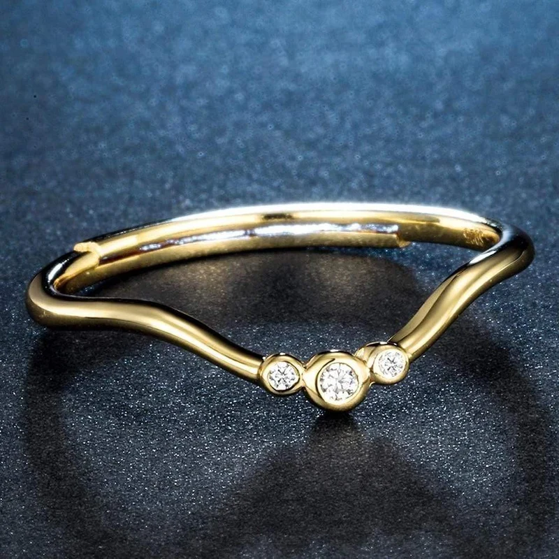 925 Sterling Silber Ringe Schwarz Weiß Zirkon Diamant Verstellbare Ringe 14K Gold Edlen Schmuck