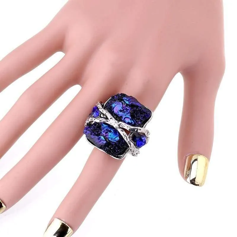 Ehering, antike Bronze elastische Vintage Frauen versprechen Mode Ring RI-02008