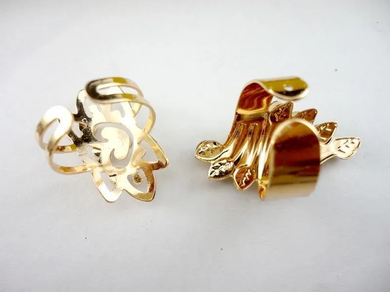 20Pcs Mix Stil Zinklegierung Gold Ring Einstellbare Fingerring für Frauen Modeschmuck Bijoux Lot Ringe LR475