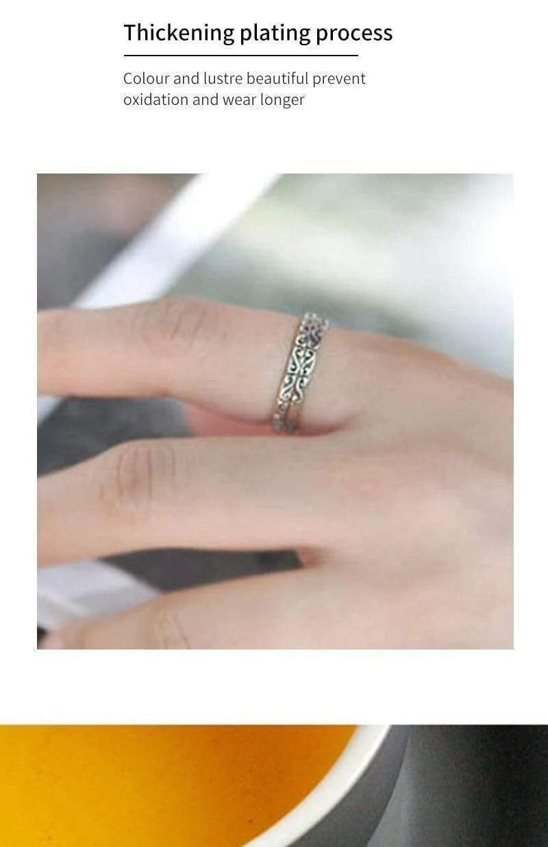 925 Sterling Silber Stilvolle Persönlichkeit Retro S Joint Ring Einstellbare Frauen Anillos Mujer Trendy Design Edlen Schmuck WDR017
