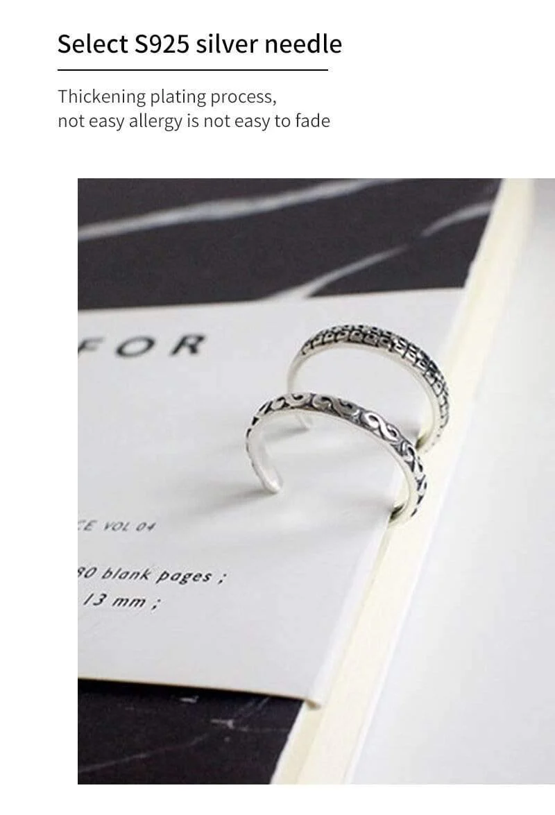 925 Sterling Silber Stilvolle Persönlichkeit Retro S Joint Ring Einstellbare Frauen Anillos Mujer Trendy Design Edlen Schmuck WDR017