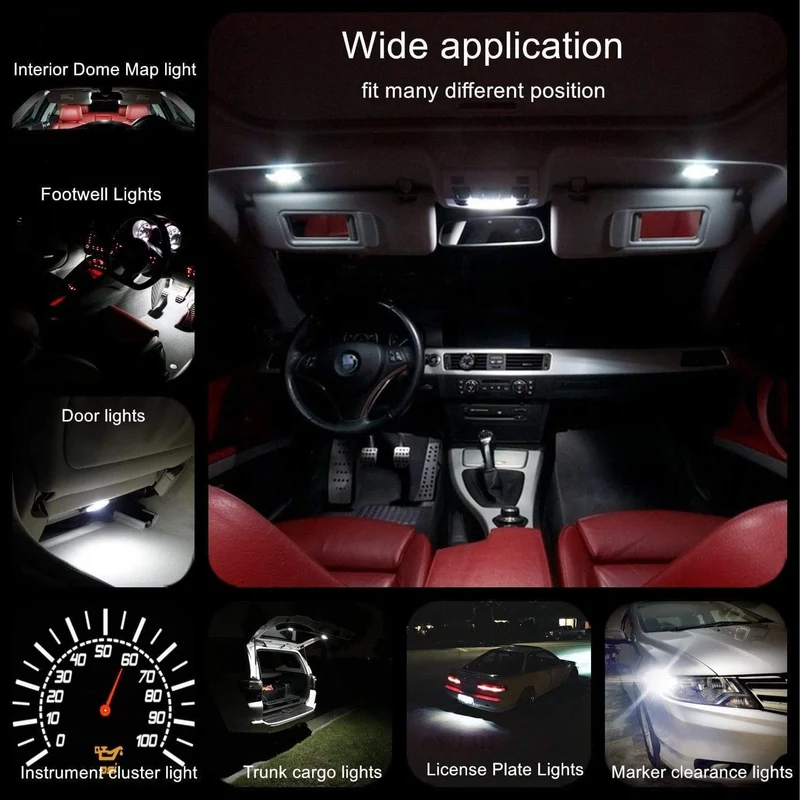 T10 Led Innen Lichter Auto Gauge Dashboard Dash Licht Instrument Cluster Panel W5W 194 Birne Twist Sockel PC195 PC194 PC168