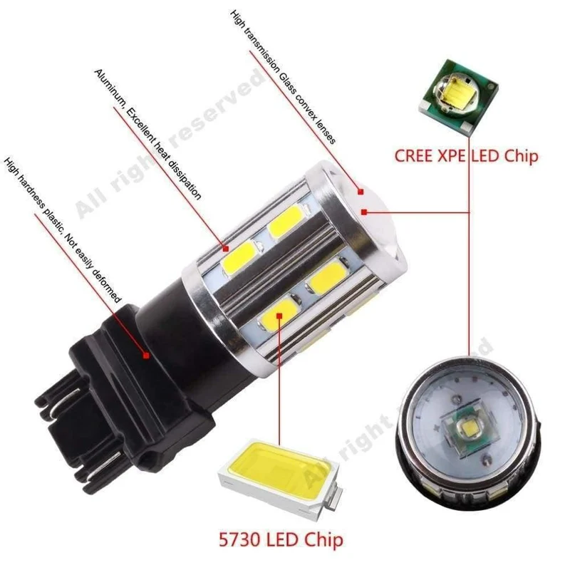 2 Stücke T25 LED 3157 3156 3057 3056 p27/7w Led-lampen 12 SMD Led-lampe Auto Hinten Brems lichter Parkplatz 12V Bernstein Weiß Rot D020