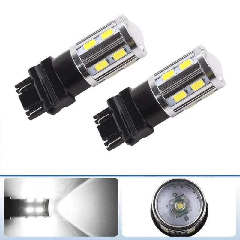2 Stücke T25 LED 3157 3156 3057 3056 p27/7w Led-lampen 12 SMD Led-lampe Auto Hinten Brems lichter Parkplatz 12V Bernstein Weiß Rot D020