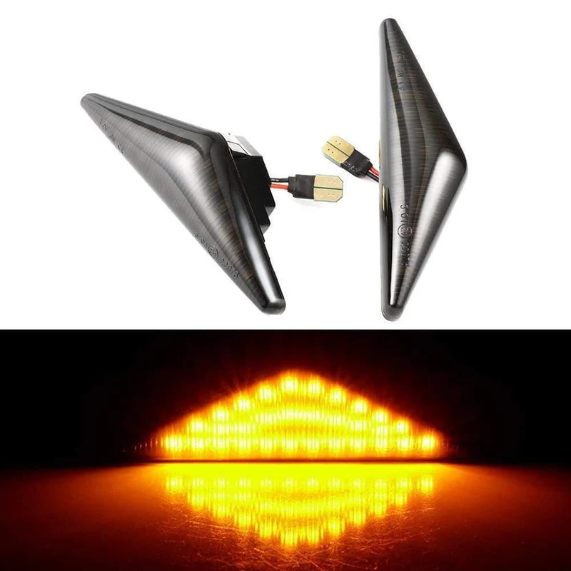 2 Stück LED Dynamische Seitenmarkierungs-Blinkerleuchte Sequentielles Blinklicht Für Ford Mondeo 2000-2007 MK 3 Focus MK1 1998-2004