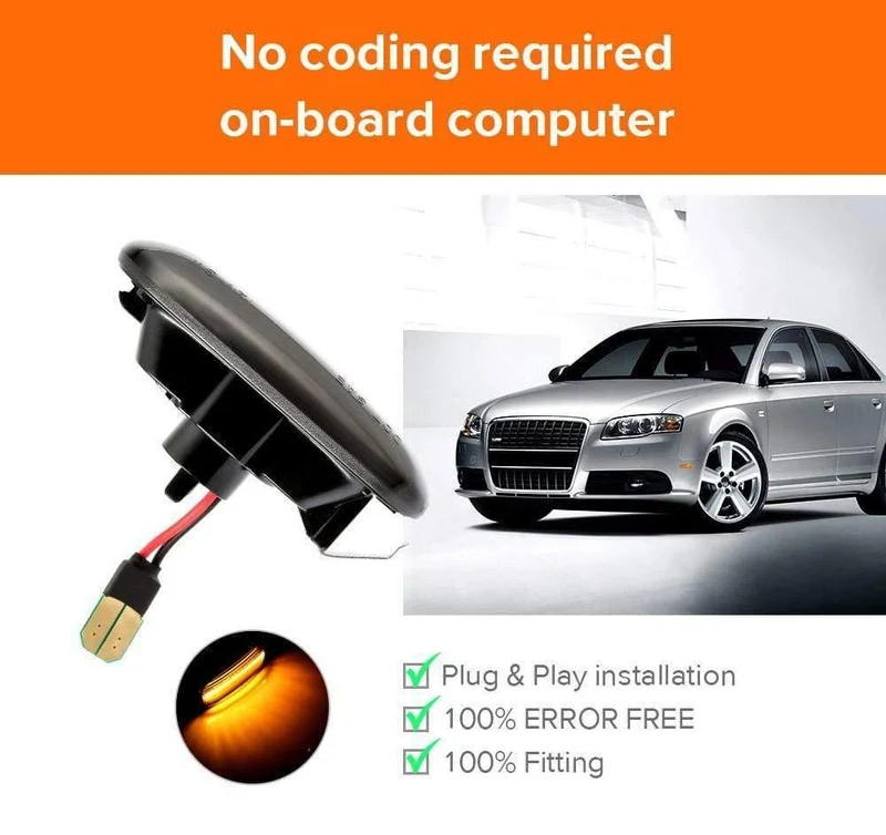 2 stücke Led Dynamische Seitenmarkierung Blinker Sequentielle Blinker Für Audi A3 S3 8 A4 S4 RS4 B6 B7 B8 A6 S6 RS6 C5 C7