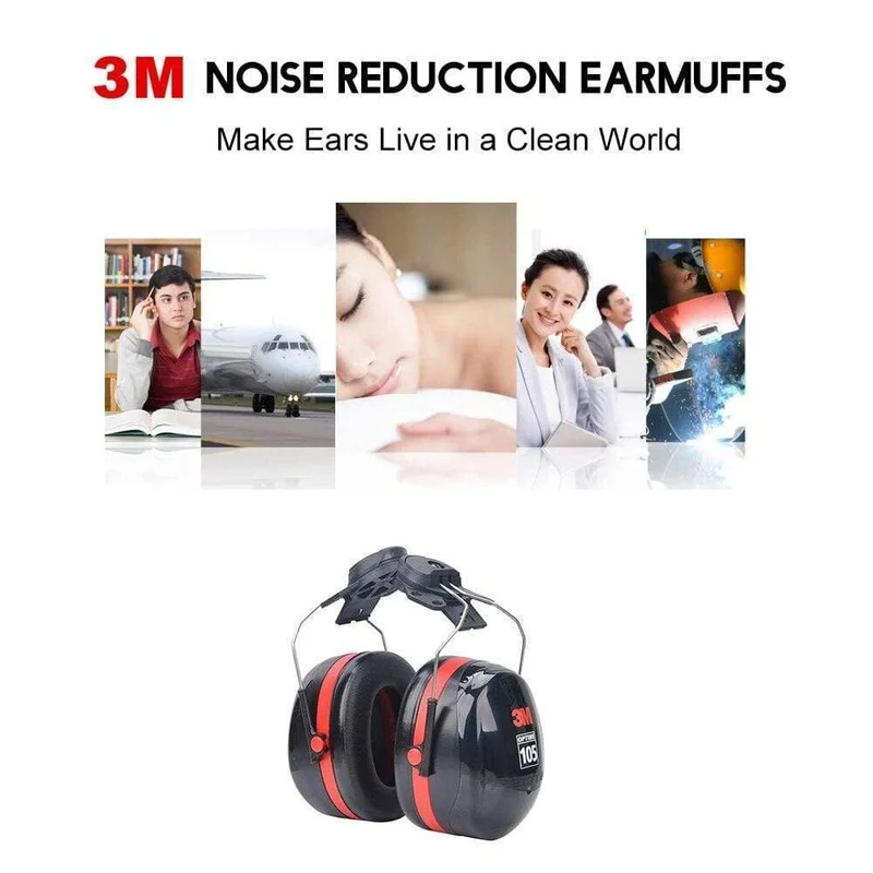 3M H10P3E Lärmschutz Ohrenschützer NRR 27dB Geräuschreduzierende Ohrenschützer Hängender Helm Ohrenschützer Gehörschutz für den industriellen Einsatz