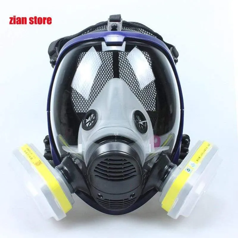 Chemische Maske 6800 7suits 6001 Gasmaske Säurestaub Atemschutzfarbe Pestizidspray Silikonfilter Schweißen von Laborpatronen