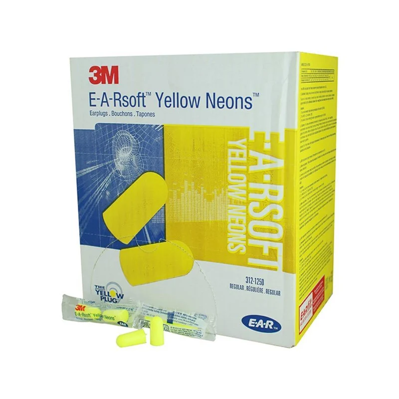 3M 312-1250 Schaumstoff-Ohrstöpsel Nicht aufgezeichnete Ohrstöpsel 33 dB Geräuschreduzierung 10 Paar Einzelverpackung (10 Paar für 312-125)