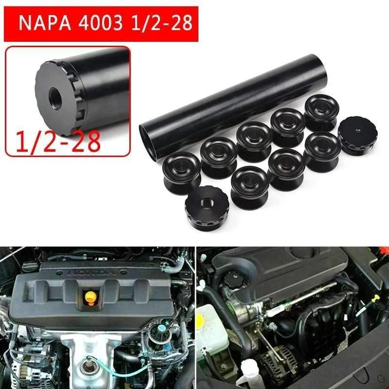 1 / 2-28 Kraftstofffilter Solvent D Cell Aluminium-Vorratsbecher Für NAPA 4003 WIX 24003 Kraftstofffilter 6061-T6 Part Black