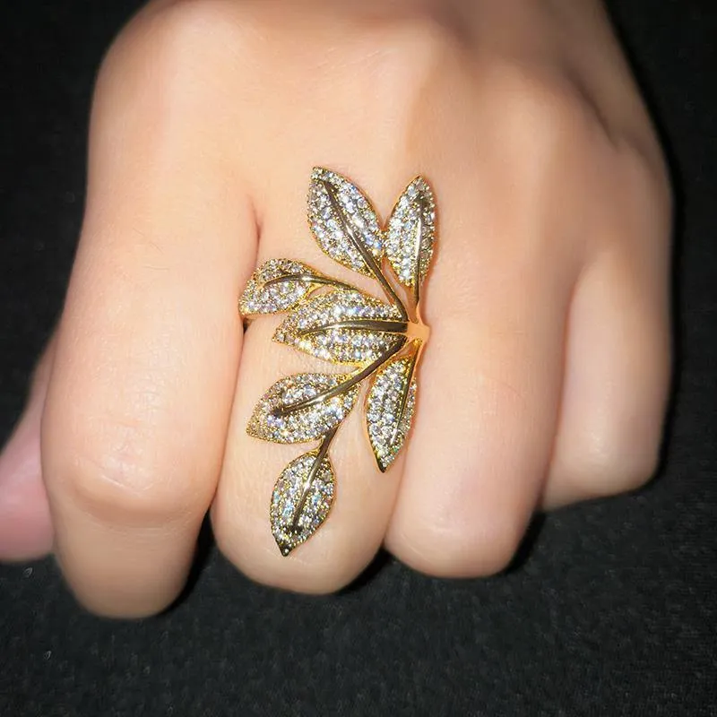 Damen-Fingerring mit Mikro-Intarsien aus kubischem Zirkonium, Vintage-Modeschmuck, Bague rigf28