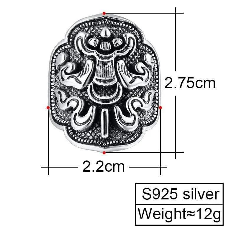 925 Sterling Silber Schatz Regenschirm Ring Für Männer Frauen Retro Hip Hop Vintage Party Vatertag Männlichen Thai Silber Schmuck