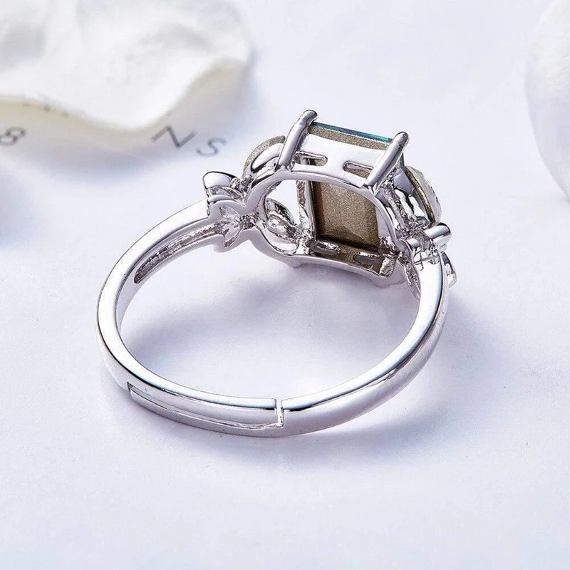 Mit Kristallen von Swarovski verstellbarer Schmetterlingsring Insektenkristallschmuck Ringen Eheringe verziert