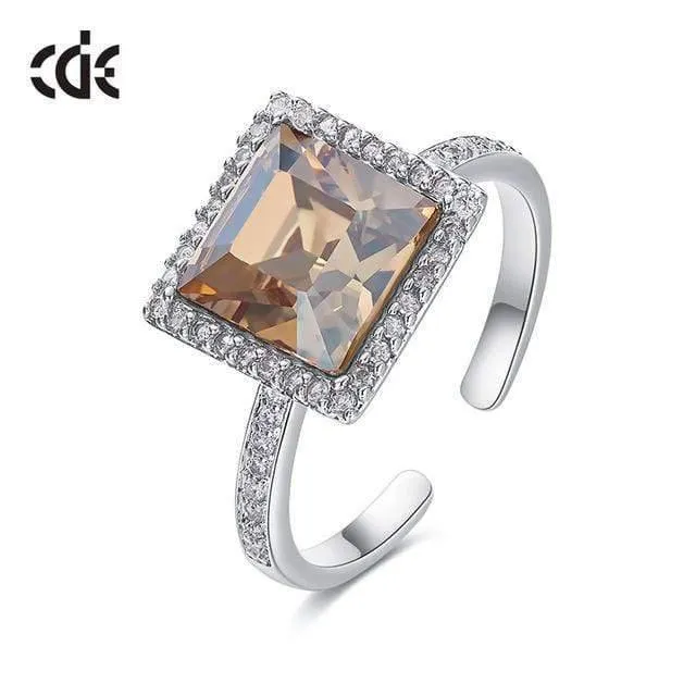 Ring verziert mit Kristallen von Swarovski Offene Fingerringe für Frauen Eheringe Verlobungsschmuck