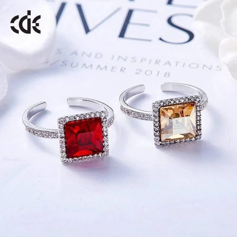 Ring verziert mit Kristallen von Swarovski Offene Fingerringe für Frauen Eheringe Verlobungsschmuck