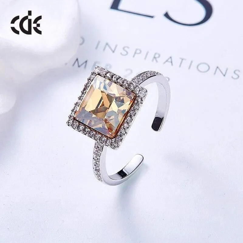 Ring verziert mit Kristallen von Swarovski Offene Fingerringe für Frauen Eheringe Verlobungsschmuck