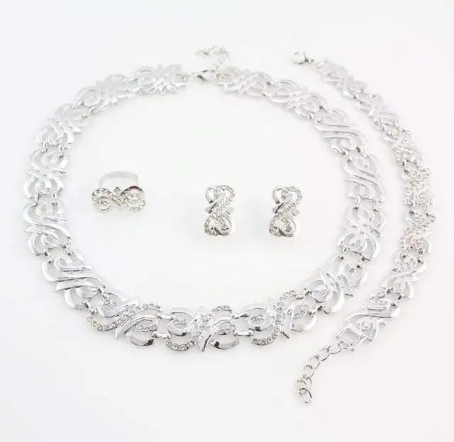 Schmuck-Sets, Kristall-Halsketten-Set, nigerianische Hochzeitsaccessoires, Brautkragen, Kostüm-Halsketten-Ohrringe-Set