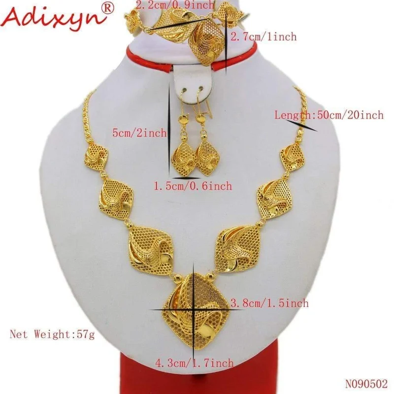 Ring / ohrringe / halsketten / armband schmuck sets für frauen gold farbe afrikanisch / nigeria schmuck geschenke nxnumx
