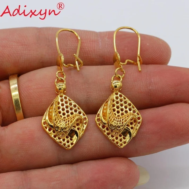Ring / ohrringe / halsketten / armband schmuck sets für frauen gold farbe afrikanisch / nigeria schmuck geschenke nxnumx