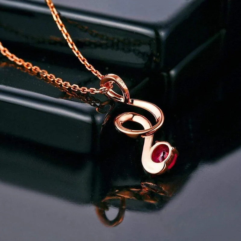18 KT/750 Roségold, 0.69 ct, natürlicher roter Rubin, 0.15 ct Rundschliff-Diamant-Verlobungs-Edelstein-Anhänger-Schmuck