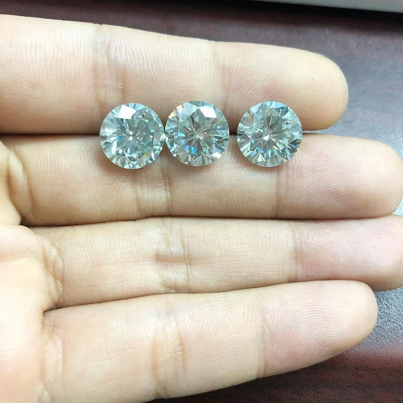 9 mm, 3 Karat Diamant-Äquivalentgewicht, atemberaubende IJ-Farbe, lose Moissanit-Perlen aus Laborzucht, Luxusschmuck