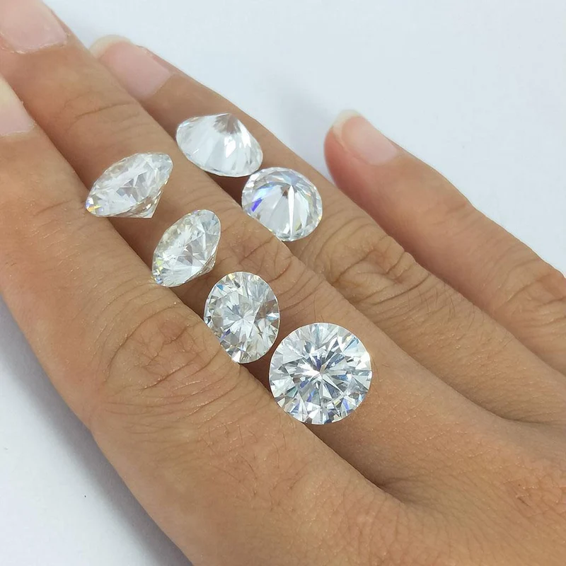 9 mm, 3 Karat Diamant-Äquivalentgewicht, atemberaubende IJ-Farbe, lose Moissanit-Perlen aus Laborzucht, Luxusschmuck