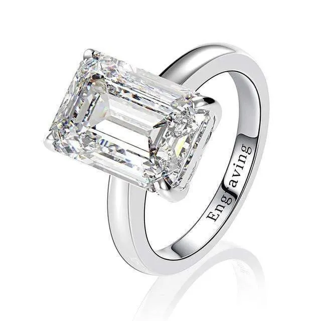925 Solid Sterling Silver Erstellt Moissanite Edelstein Hochzeit Engagement Diamanten Ring Edlen Schmuck Geschenke Großhandel