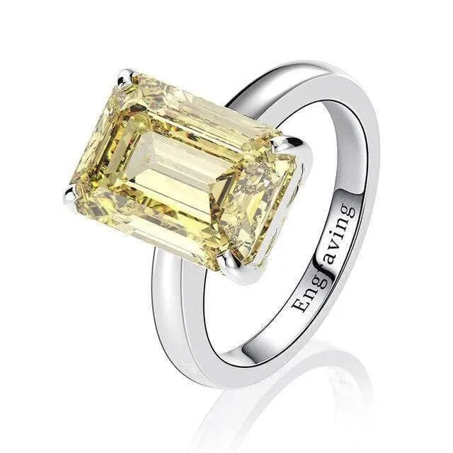 925 Solid Sterling Silver Erstellt Moissanite Edelstein Hochzeit Engagement Diamanten Ring Edlen Schmuck Geschenke Großhandel