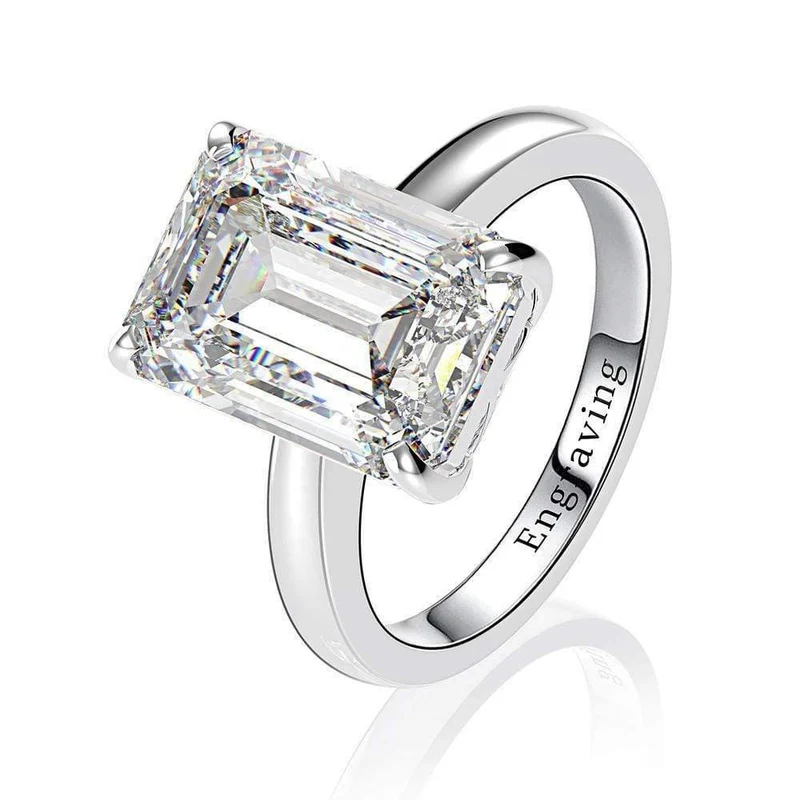 925 Solid Sterling Silver Erstellt Moissanite Edelstein Hochzeit Engagement Diamanten Ring Edlen Schmuck Geschenke Großhandel