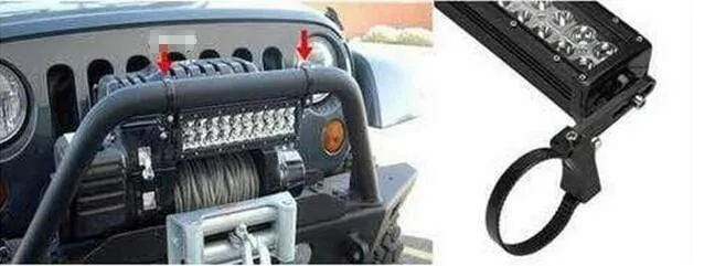 1 paar Auto Bull Bar LED Halterung 1 1.5 2 2.5 3 ZOLL Offroad ATV SUV Auto 4x4 Stoßstange Bullbar HID Arbeit Licht Scheinwerfer Halter Klemme
