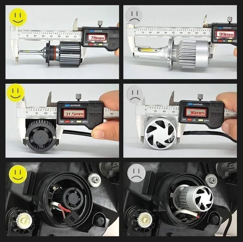 2PCS H7 H4 Led Scheinwerfer Lampen D2S D2R D2C H1 H3 H8 H11 9005HB3 9006HB 4 9012 Led Auto Scheinwerfer birne Nebel Licht 12V 6000K CSP CHIP