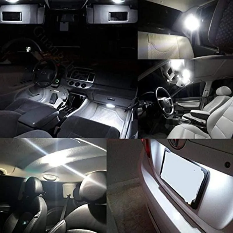11-teiliges CANBUS-Fehlerfreies LED-Innenbeleuchtungs-Set-Paket für Mercedes W203 Zubehör, Dome-Leseleuchten 2001–2007, weiß, eisblau