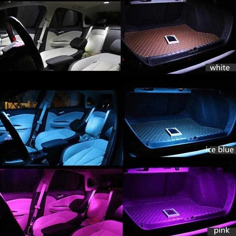 11-teiliges CANBUS-Fehlerfreies LED-Innenbeleuchtungs-Set-Paket für Mercedes W203 Zubehör, Dome-Leseleuchten 2001–2007, weiß, eisblau