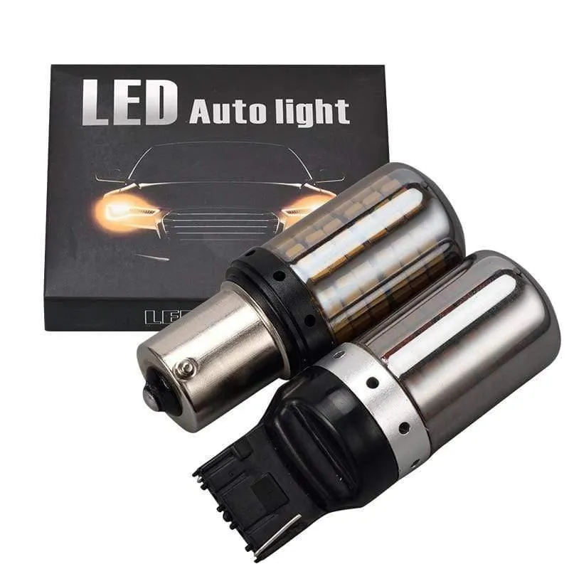 2 * 1156 BA15S P21W / BAU15S PY21W / T20 7440 W21W LED-Blinkleuchte Canbus Fehlerfrei Nein Hyper Flash Gelb 144SMD