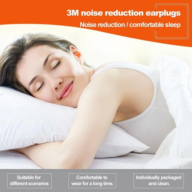 3M 1110 Foam Ear Plug Kabelgebundene Ohrstöpsel 29 dB Geräuschreduzierung 10 Paar Einzelverpackung (10 Paare für 1110)