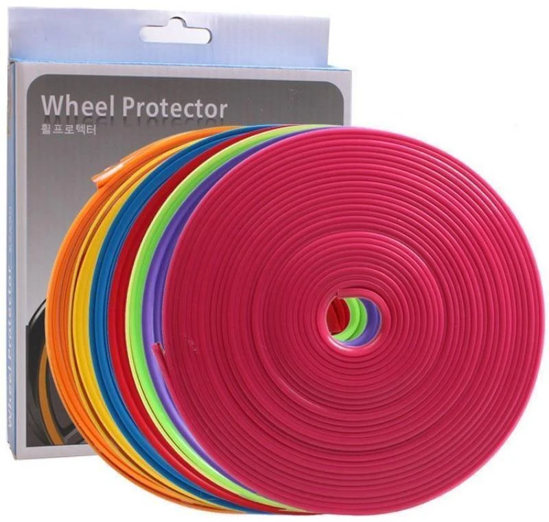 8m Auto Dekoration Streifen Rad Aufkleber Reifen Felgenschutz Ring Anti-Scratch Anti-Collision-Streifen Auto Ändern Trim Zubehör
