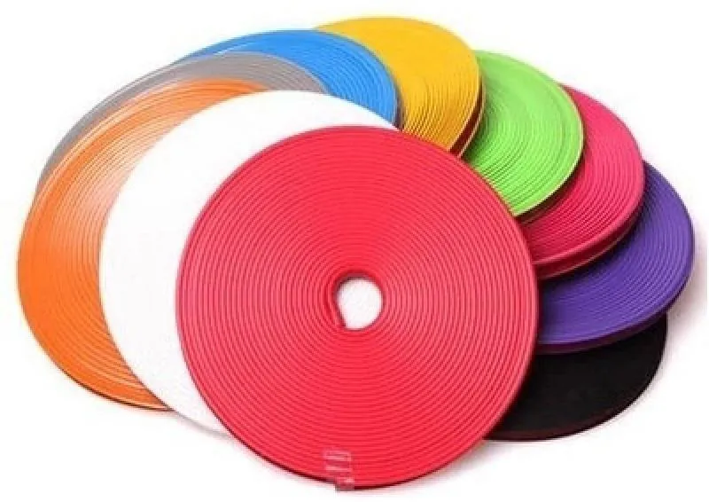 8m Auto Dekoration Streifen Rad Aufkleber Reifen Felgenschutz Ring Anti-Scratch Anti-Collision-Streifen Auto Ändern Trim Zubehör