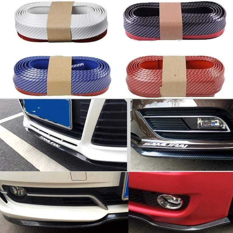 Auto Universal Frontstoßstange Lippe Carbon Gummi Splitter Chin Spoiler Seitenschweller Gummi Anti Scratch Protector Body Kit Trim