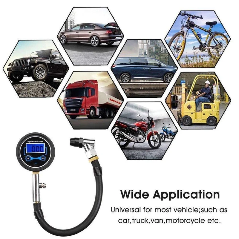 Digitale Auto Lkw Fahrzeug Air Reifen Druck Inflator Gauge LCD Dial Meter Test Auto Reifen Druck Gauge Meter